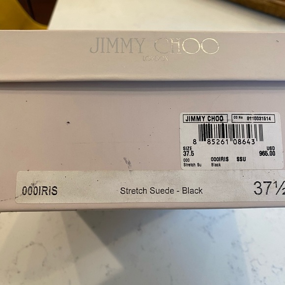 Discounted Shipping! Jimmy Choo Stretch black Suede Pull On Boot- Kitten heel - Picture 4 of 16